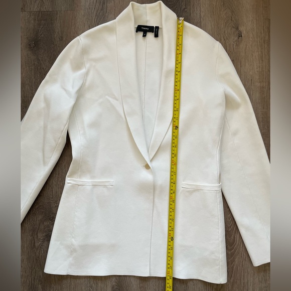 Theory Etiennette Knit Blazer White Jacket Womens Medium M Summer Officewear - Picture 6 of 12